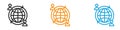 Globalization icon vector logo set collection for web app ui