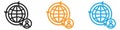 Globalization icon vector logo set collection for web app ui