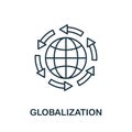 Globalization line icon. Simple element from digital disruption collection. Outline Globalization icon element