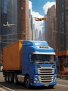 Globally export import business connection illustration