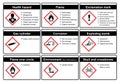 The Globally Harmonized System of Classification and Labeling of Chemicals vector on white background