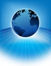 Blue earth illustration Royalty Free Stock Photo