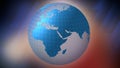 Breaking news globe abstract background for worldwide news reporting on modern digital media network of global information