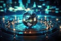 Globe on abstract background4 Royalty Free Stock Photo