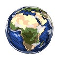 Globe Africa continent