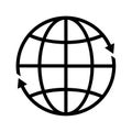 Globe arrow icon