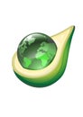 Globe in avacado