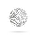 Globe of binary code. Abstract technology ball. Vector design