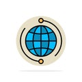 Globe, Business, Connect, Connection, Global, Internet, World Abstract Circle Background Flat color Icon Royalty Free Stock Photo