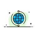 Globe, Business, Connect, Connection, Global, Internet, World  Business Flat Line Filled Icon Vector Banner Template Royalty Free Stock Photo