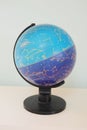 Globe with card starry sky Royalty Free Stock Photo