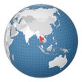Globe centered to Thailand.