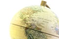 The globe close up, North atlantic ocean past Royalty Free Stock Photo