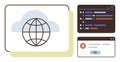 Global Connectivity with Cloud, Coding Process, and Error Notification in Web Development Royalty Free Stock Photo