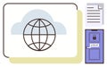 Global Network Access and Secure Document Sharing with Cloud Technology Royalty Free Stock Photo