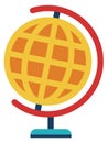 Globe color icon. School world geography tool