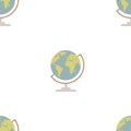 Globe. Colored Vector Patterns in a Flat Style