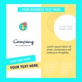 Globe Company Brochure Template. Vector Busienss Template