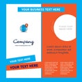 Globe Company Brochure Template. Vector Busienss Template