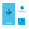 Globe Company Logo App Icon and Splash Page Design. Creative Business App Design Elements