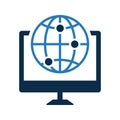 Globe Computer Logo Icon