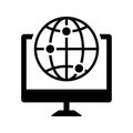 Globe Computer Logo Icon