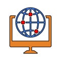 Globe Computer Logo Icon