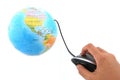 Globe and Computer Mouse Royalty Free Stock Photo