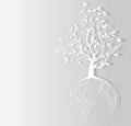 Globe concept tree roots paper Royalty Free Stock Photo