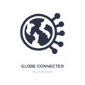globe connected circuit icon on white background. Simple element illustration from Technology concept Royalty Free Stock Photo