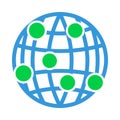 Globe Connection Point Icon