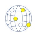 Globe connection point icon