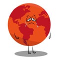 Sick planet earth is crying. save the earth