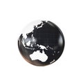 Globe 3D Geopolitical Extruded Royalty Free Stock Photo