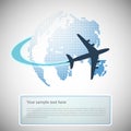 Globe Design With Airplane Royalty Free Stock Photo