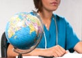 Globe and doctor Royalty Free Stock Photo