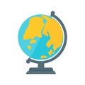 Globe earth geography element icon vector illustration. Royalty Free Stock Photo