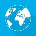 Globe Earth icon. Vector illustration Royalty Free Stock Photo