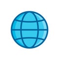 globe earth icon vector illustration isolated on white background Royalty Free Stock Photo