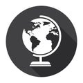 Globe Earth Model Black Web Icon Geography Concept