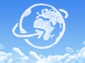 Globe earth shaped cloud