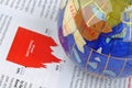 Globe and economy information Royalty Free Stock Photo