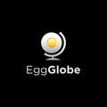 Globe of egg logo icon, world food tour logo icon vector template
