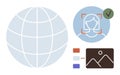 Global Identity Verification with Digital Media and Data Representation Royalty Free Stock Photo