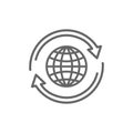 Globe Flat Icon Royalty Free Stock Photo