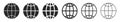 Globe flat icons. Vector symbol of Earth. Planet icon