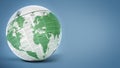 Globe with generic newspaper texture. 3D illustration