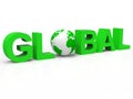 Globe Global Indicates Worldwide Corporate And Commerce Royalty Free Stock Photo