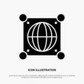 Globe, Global, World, Science solid Glyph Icon vector Royalty Free Stock Photo