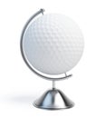 Globe golf ball sign